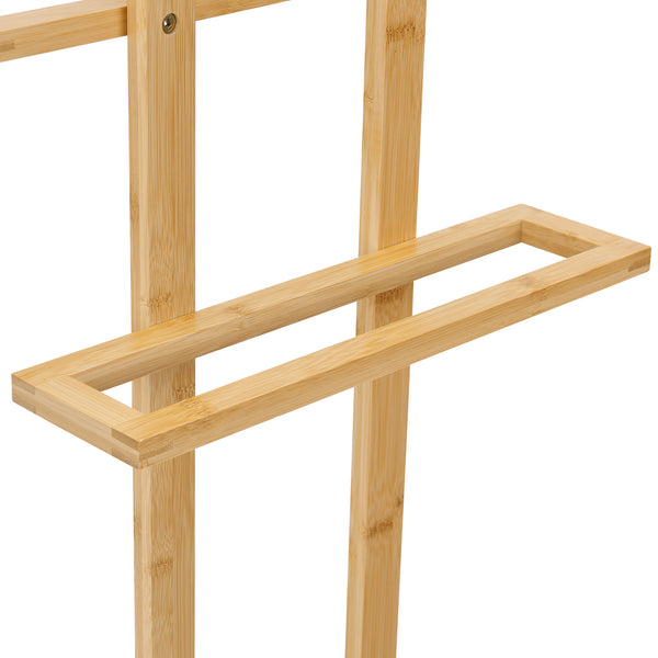 Porte-serviettes sur pied Træna Bambou [en.casa]