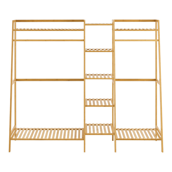 Portant à vêtements Sogndal bambou [en.casa]