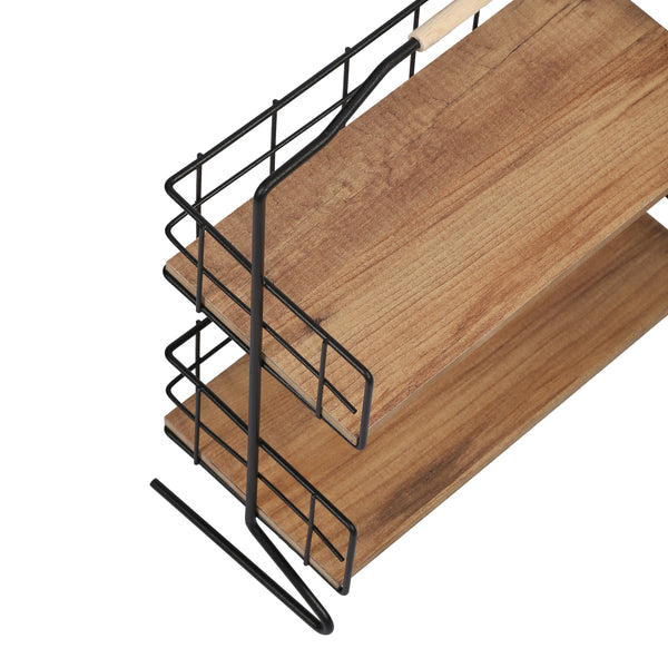 Étagère de table Sallingsund avec 2 surfaces de rangement [en.casa]