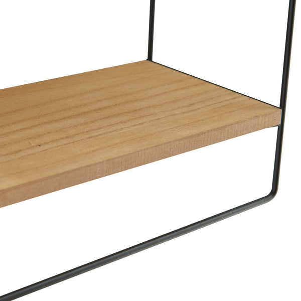 Étagère murale Skovbo à 3 niveaux 43 x 37,5 x 11 cm noir effet bois [en.casa]