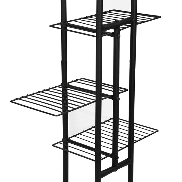 Étagère à plantes Beek à 4 niveaux noir [en.casa]
