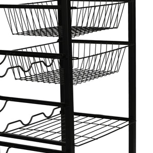 Desserte Rønnede Métal Noir [en.casa]