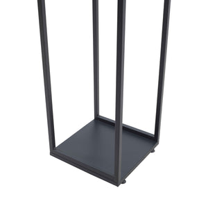 Étagère à bûches Tornved en acier 35x35x120 cm Noir [en.casa]