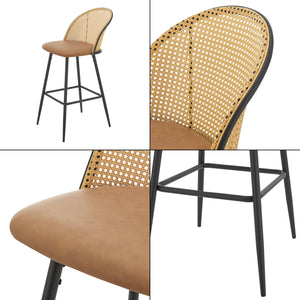 Lot de 2 tabourets de bar Gausdal 102 x 44 x 63 cm marron [en.casa]