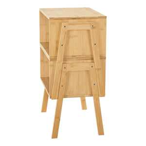 Ensemble de table de chevet Vinderup en bambou, naturel [en.casa]