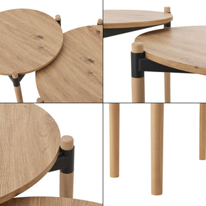Table basse Kristinestad en set Nature [en.casa]