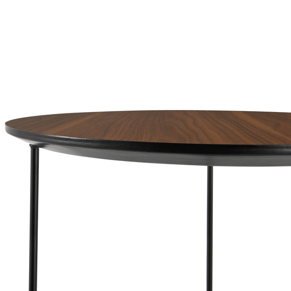 Table d'appoint Böhen 42 x 39,5 cm effet noyer noir [en.casa]