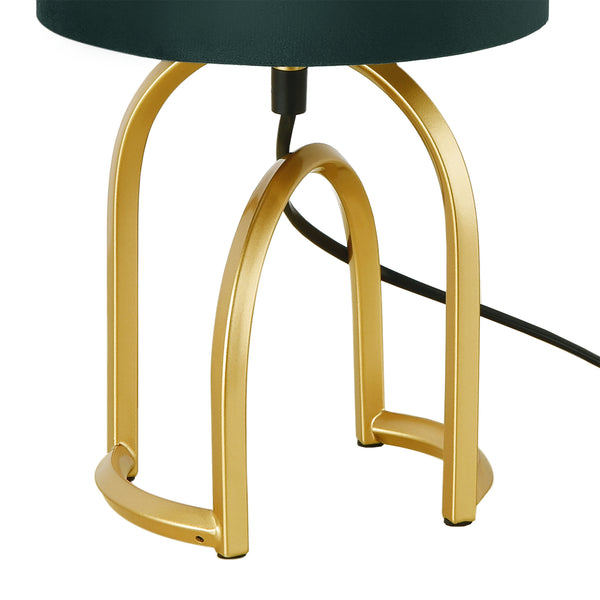Lampe de Table Smethwick E14 Métal Polyester 34 x 18 x 18 cm Or Vert Foncé lux.pro 