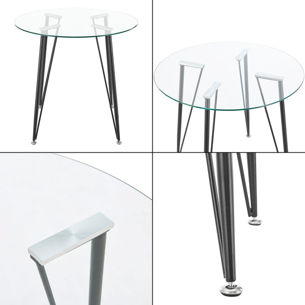 Table en verre Huittinen [en.casa]