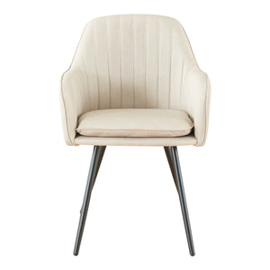 Chaise de salle à manger Kannonkoski en lot de 2 Beige [en.casa]