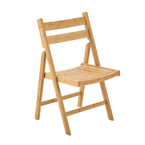Lot de 2 chaises pliantes Gran bambou 78 x 45 x 40 cm naturel [en.casa]