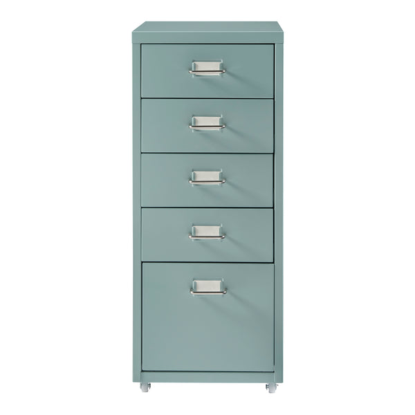 Caisson de bureau Kökar à roulettes avec 5 tiroirs 69 x 28 x 41 cm [en.casa]