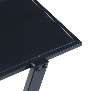 Étagère sur pied Rollag 72x40x25cm en métal noir [en.casa]