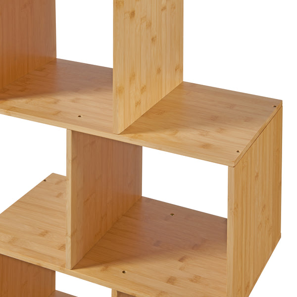 Bibliothèque Gullspång à 4 niveaux bambou 130 x 55 x 30 cm naturel [en.casa]
