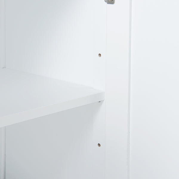 Armoire haute Karlsøy 161x35x32cm Blanc [en.casa]