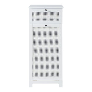 Armoire à linge Karlsøy 90x38x40cm Blanc [en.casa]