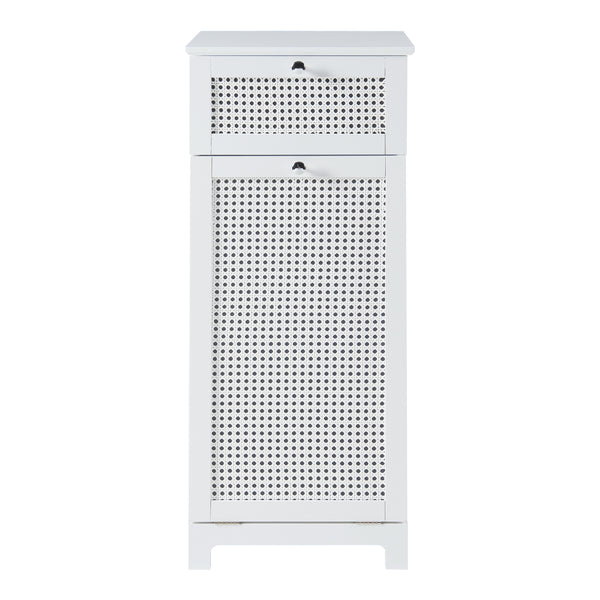 Armoire à linge Karlsøy 90x38x40cm Blanc [en.casa]