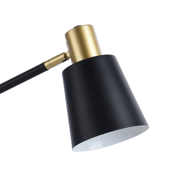 Lampe de table Abergele Noir / Doré [lux.pro]