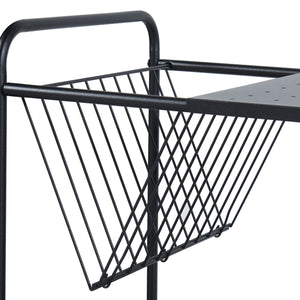Chariot de service Austrheim 73 x 50 x 33 cm noir [en.casa]