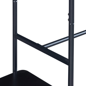 Portemanteau Bø acier panneau de particules 150 x 100 x 34 cm noir [en.casa]