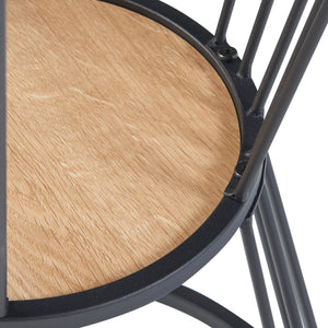 Table d'appoint Fossbergom Noir/Aspect chêne [en.casa]