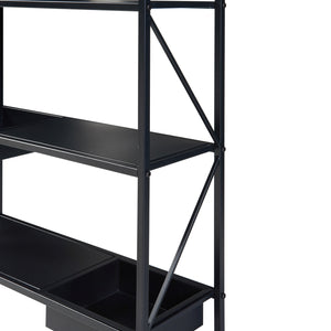 Étagère à fleurs Berkelland métal 66 x 60 x 20 cm noir [en.casa]