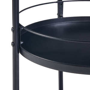 Desserte Munkedal Métal Noir [en.casa]