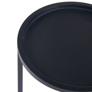 Set de 3 porte-plantes Nesodden de tailles variées métal noir [en.casa]