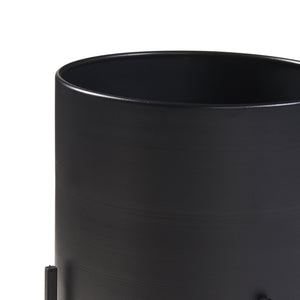 Set de 3 porte-plantes Orsa de tailles variées métal noir [en.casa]