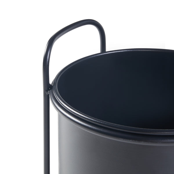 Set de 2 porte-plantes Osen de tailles variées métal noir [en.casa]