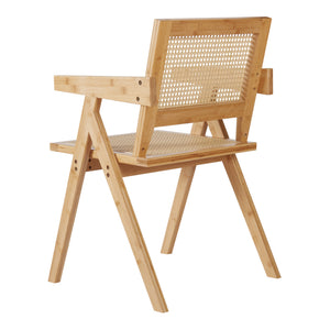 Chaise de salle à manger Asikkala bambou rotin 79 x 50 x 50 cm naturel [en.casa]