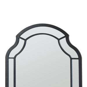 Miroir mural Puolanka MDF 90 x 60 cm noir [en.casa]
