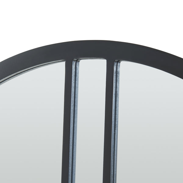 Miroir mural Suomussalmi Ø60 cm Noir [en.casa]