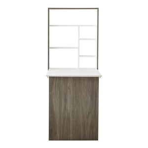 Table rabattable mural Greve Blanc / aspect bois [en.casa]