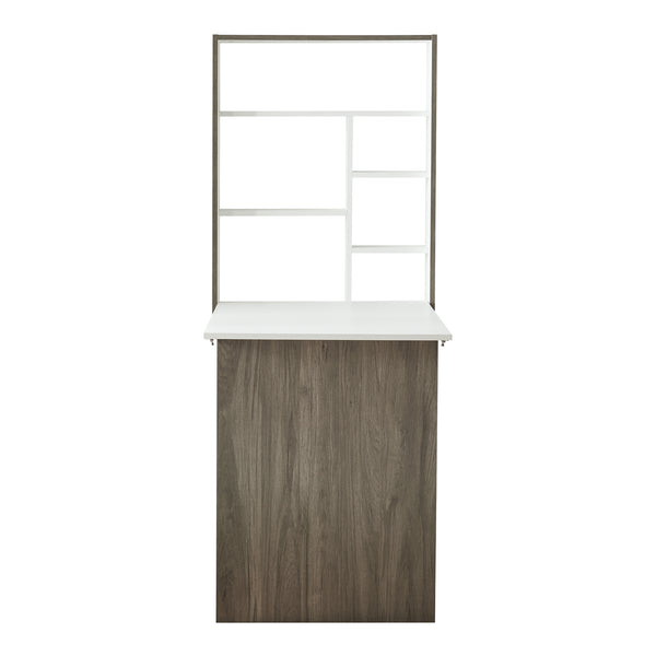 Table rabattable mural Greve Blanc / aspect bois [en.casa]