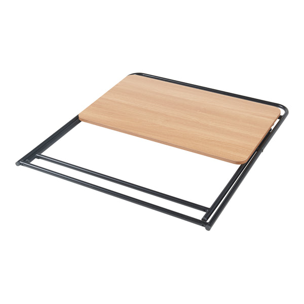 Bureau pliant Kvitsøy 85x50x80cm Noir/Chêne [en.casa]