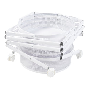 Chariot roulant Sørreisa à 4 niveaux 123xØ37,5cm Blanc [en.casa]