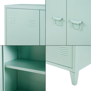 Armoire métallique Oripää - 110x75x33cm - Vert pastel
