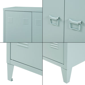 Armoire métallique Oripää - 110x75x33cm - Bleu gris