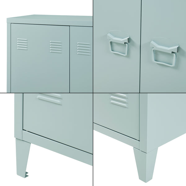 Armoire métallique Oripää - 110x75x33cm - Bleu gris