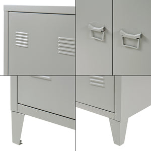 Armoire métallique Oripää - 110x75x33cm - Gris foncé