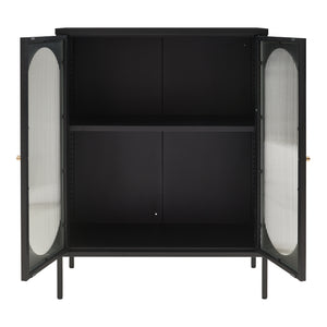 Buffet Karlskrona 102x80x40 cm Noir mat [en.casa]