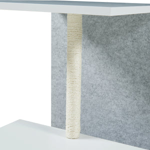 Table d'appoint avec poteau à griffer Masfjorden Blanc [en.casa]