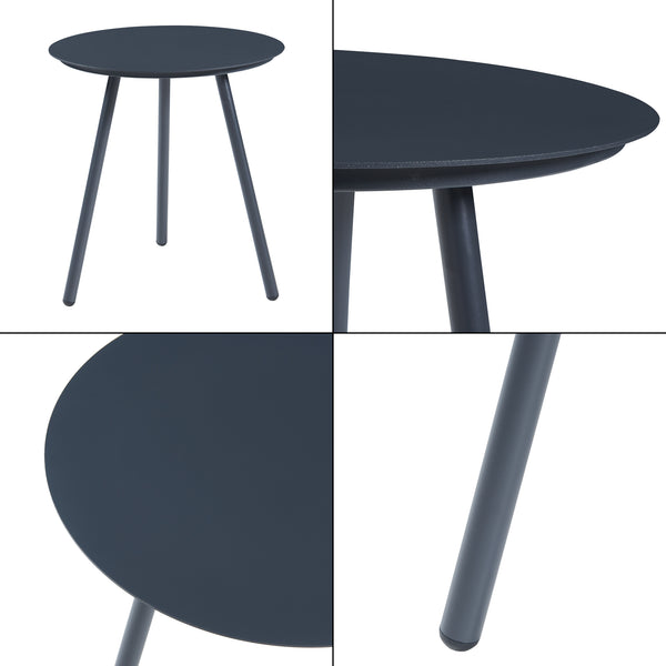Ensemble de mobilier de jardin Abriola 3 pièces Gris [casa.pro]