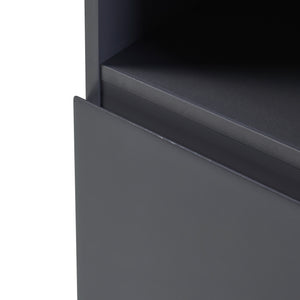 Armoire haute Overath 160x30x30cm Gris [en.casa]