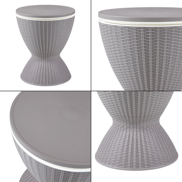 Table réfrigérée Atessa 58x48,5cm Marron clair [casa.pro]