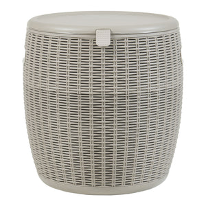 Tabouret glacière Avetrana 44xØ40 cm Marron clair [casa.pro]