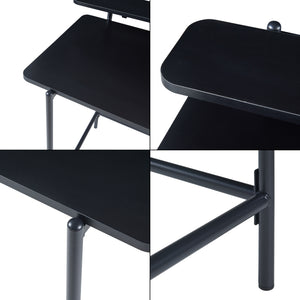 Bureau Samnanger 120x55x88 cm Noir [en.casa]