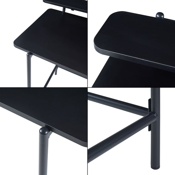 Bureau Samnanger 120x55x88 cm Noir [en.casa]