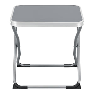 Tabouret et table de camping 2 en 1 Barete 47 x 47 x 37 cm gris [en.casa]